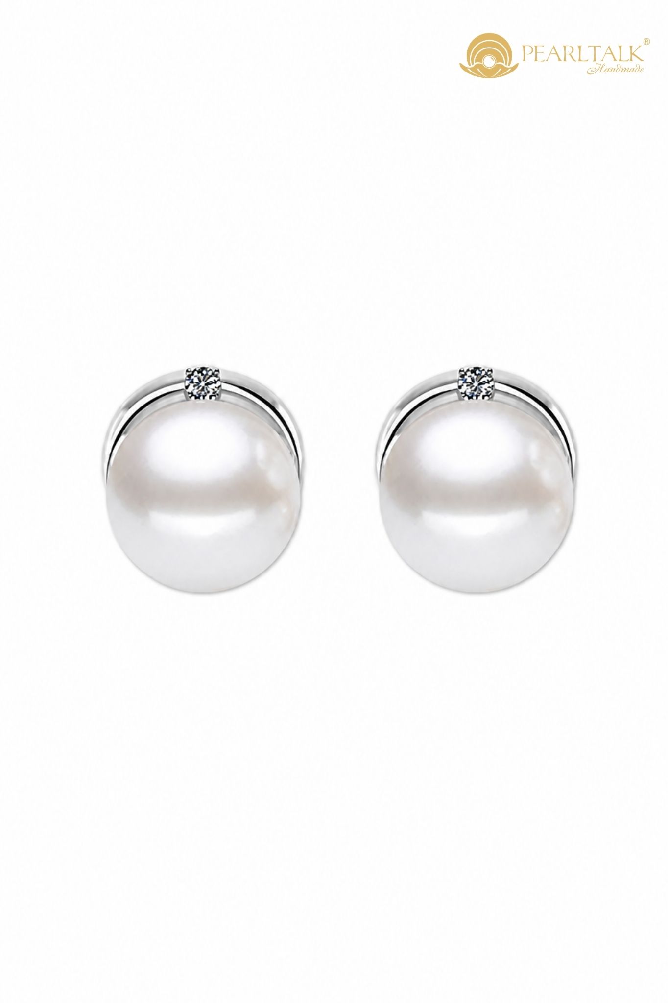 BÔNG TAI NGỌC TRAI TRẮNG 8MM